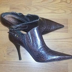 Nine West High-heeled pointed booties